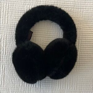 Fuzzy Black Earmuffs